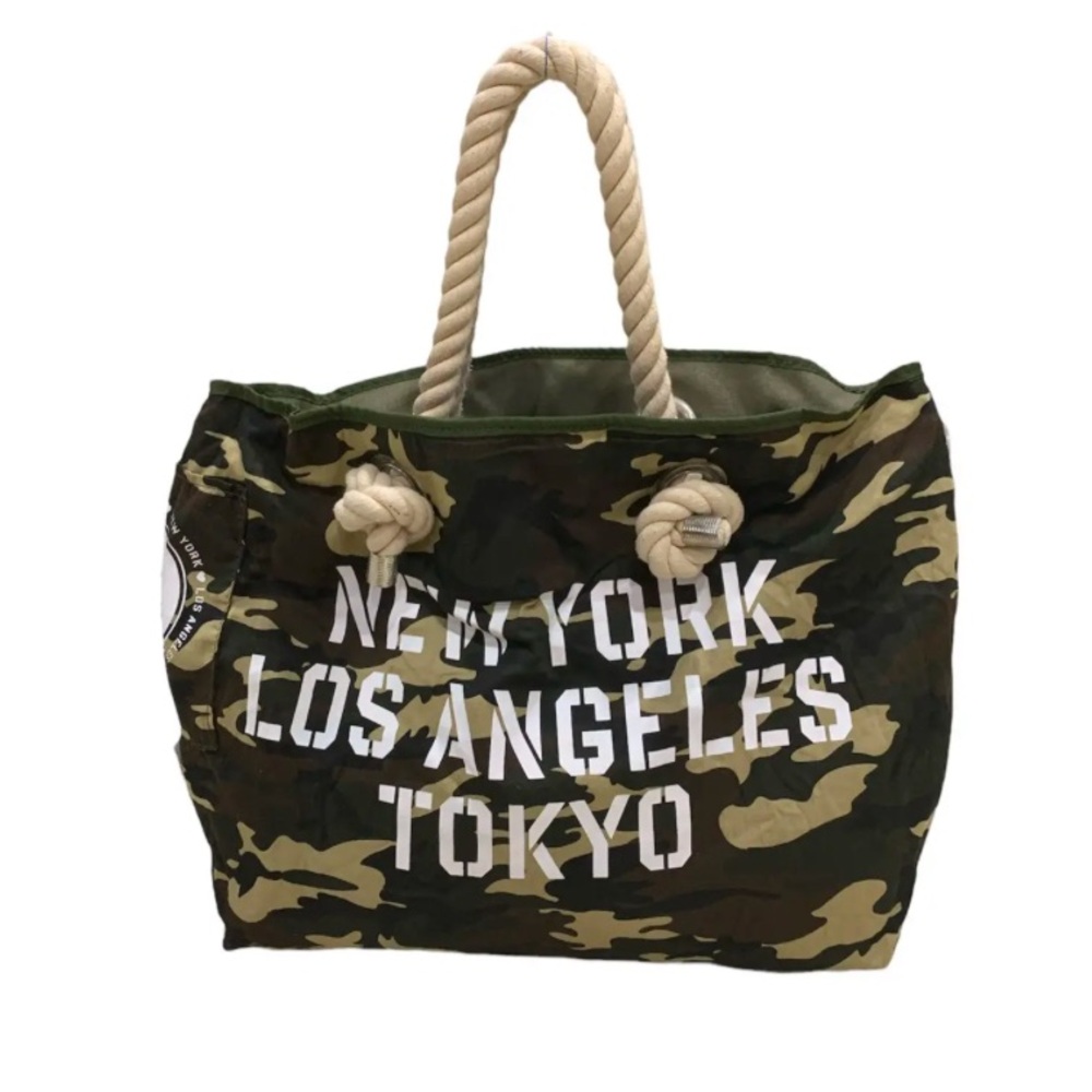 RARE Opening Ceremony reversible camo army green tote bag - Picture 8 of 8